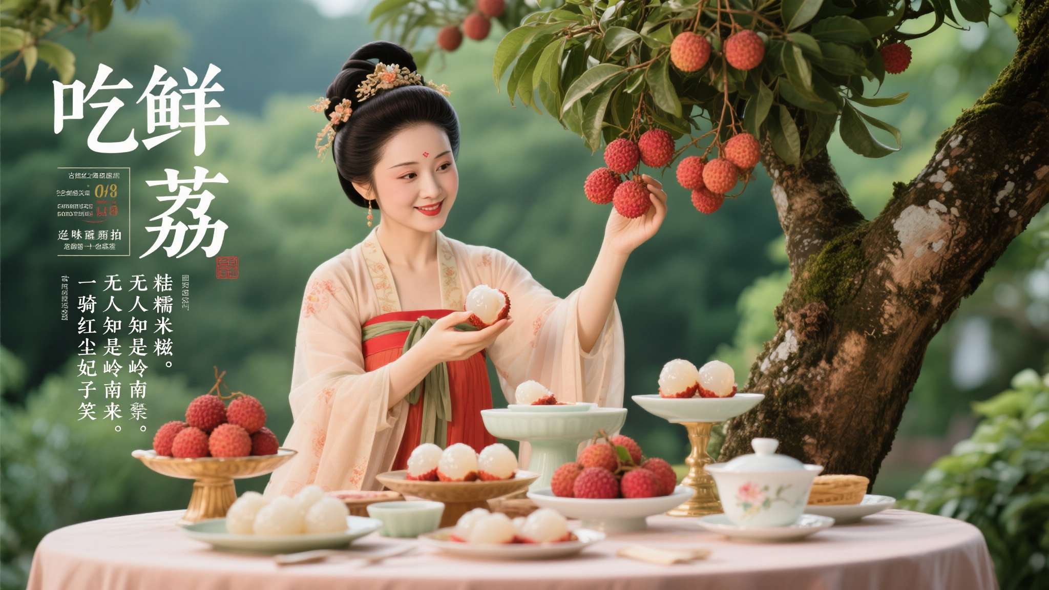 杨贵妃吃荔枝的故事视频 提到"吃鲜荔", 必须提及源远流长关于楊贵妃与古丝绸路传送盛唐珍馐—及时雨记载。